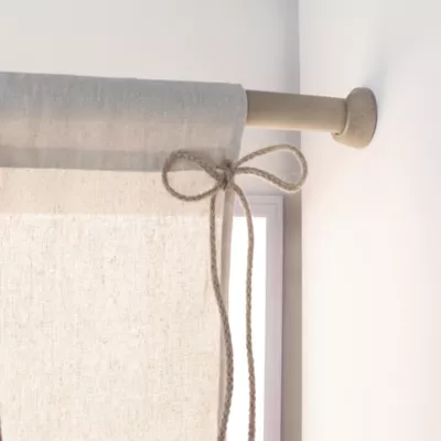 2 naissances support tringle à rideau bois de hêtre beige Ø20/28mm Mobois