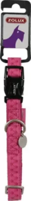Collier réglable Mc Leather 15mm fuschia