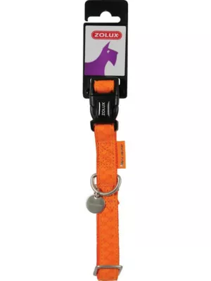 Collier réglable Mc Leather 20mm orange