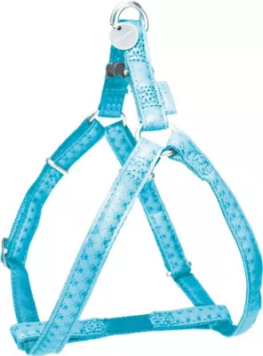 Harnais réglable Mc Leather 20mm turquoise