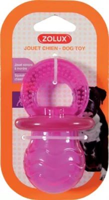Jouet TPR Zolux Tétine pop 10cm rose framboise