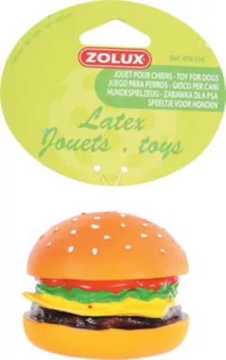 Jouet pour chien hamburger vinyl 8cm