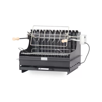 Barbecue charbon Mendy encastrable acier 54 x 32 cm Le Marquier