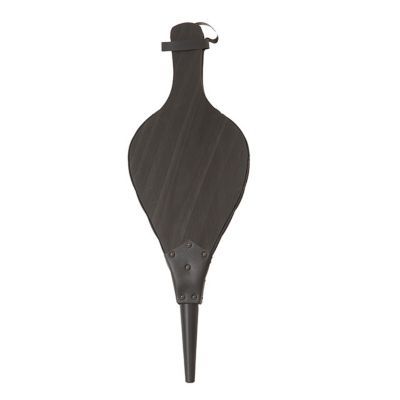 Soufflet de cheminée en pin et skaï Natura Noir