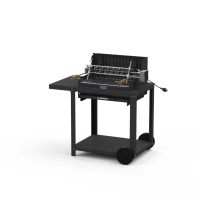 Barbecue charbon sur chariot Mendy noir 54 x 32 cm Le Marquier