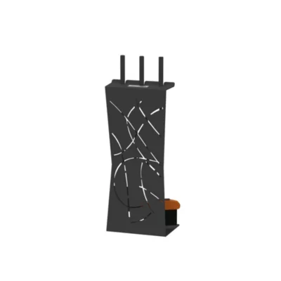 Serviteur de cheminée noir 3 accessoires, Le Marquier Sillage