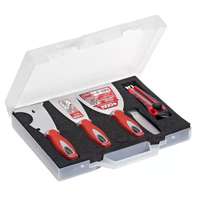 Mallette 3 couteaux + cutter rouge spécial peintre Ocai