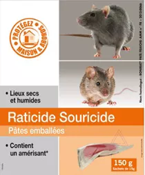 Pâte raticide souricide Caussade 150g