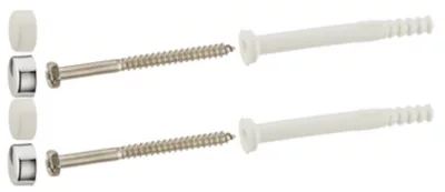 2 fixations tirefond pour WC tête hexagone 6 x 80 mm