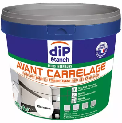 Barrière sous carrelage contre l'eau DIP Blanc 2,5L