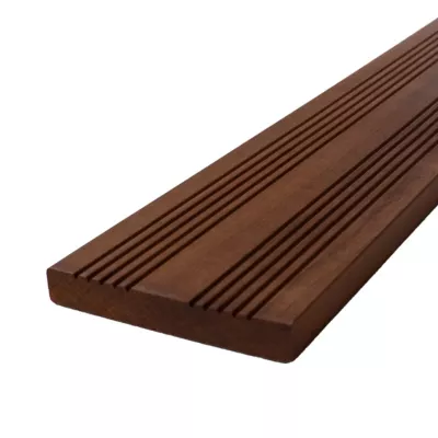 Lame de terrasse en bois exotique Massaranduba L.305 x l.14,5 x ép.2,1 cm
