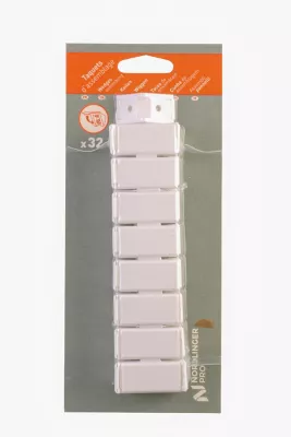 Taquet d'assemblage Nordlinger Pro blanc vendu par 32 pièces