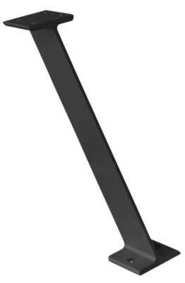 Pied de snack pour cuisine H. 20 cm métal noir vendu par 2