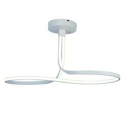 Plafonnier LED intégrée Seynave Twist blanc H.31,5 cm