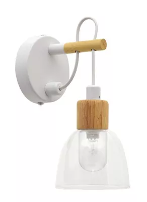Applique murale de salle de bain H. 20 x P. 16 x L. 10,5 cm Bedglass IP44 G9 33W blanc Seynave