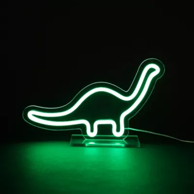 Néon LED dinosaure diplodocus vert IP20 H.19cm 5W Seynave