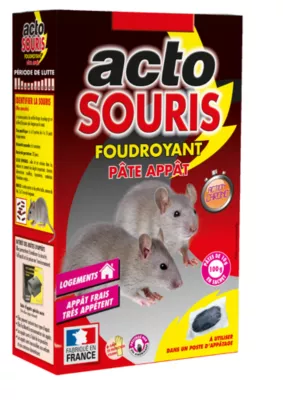 Pâte appât foudroyant souris - 100g - Acto