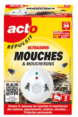 Répulsif à ultrasons mouches et moucherons Rétro