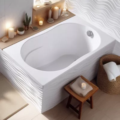 Baignoire Ouate 120 x 70 cm sans tablier Valentin
