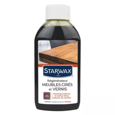 Régénérateur meubles cirés ou vernis bois foncé Starwax 200ml