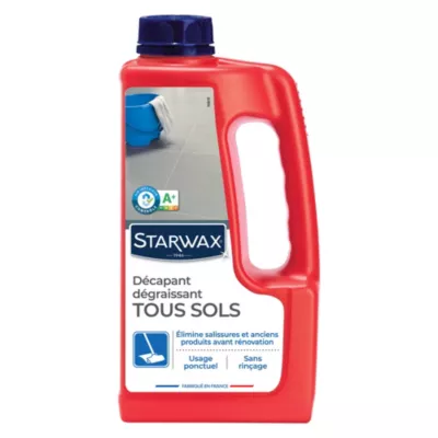 Décapant sans rinçage avant rénovation sols intérieurs Starwax 1L