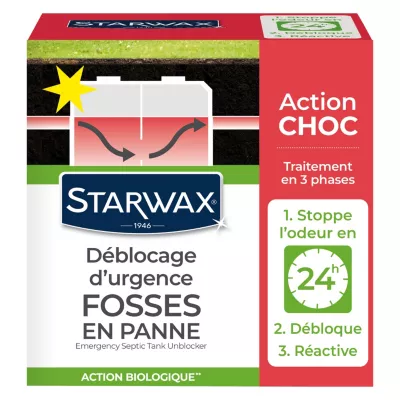 Traitement d'urgence pour fosses septiques Starwax