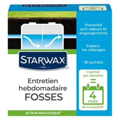 Entretien hebdomadaire fosses Starwax