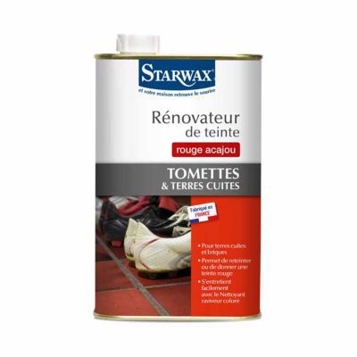 Rénovateur de teinte rouge acajou tomettes et terres cuites Starwax 1L
