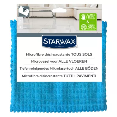 Serpillère microfibre désincrustante Starwax bleu L.70 x l.50 cm