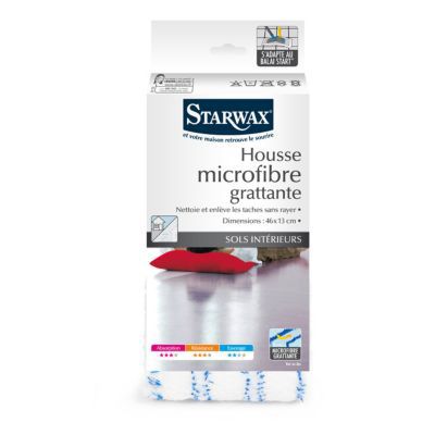 Housse microfibre grattante pour balai