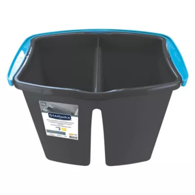 Seau double compartiment gris Starwax 14L
