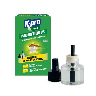 Recharge liquide pour diffuseur électrique anti moustiques K.PRO VERT