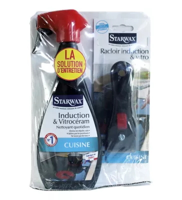 Lot nettoyant vitrocéramique 500mL + racloir