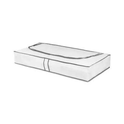 Housse de rangement extra-plate Compactor blanc L.108 x H. 15 x P. 45 cm