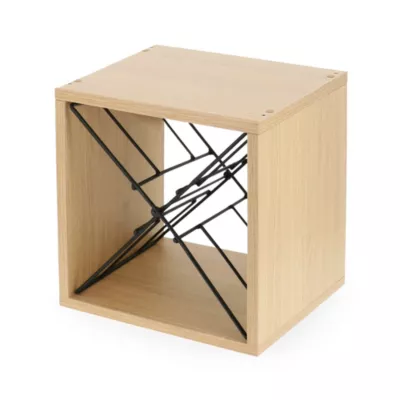 Casier pour rangement 12 bouteilles L. 30 cm bois et métal