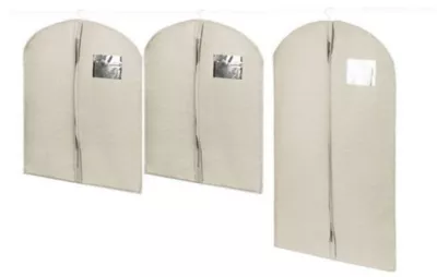 Housse pour vêtement Compactor Nancy beige 2 courts + 1 long vendue par 3 pièces