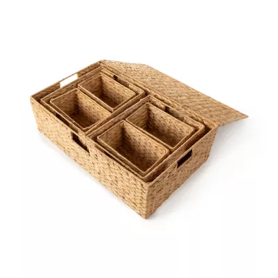 Malle de rangement en jacinthe d'eau Compactor