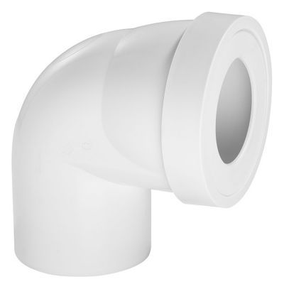 Pipe WC courte coudée mâle 90° Wirquin