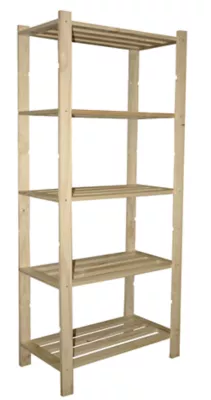 Étagère pin massif 5 tablettes Woodstock L.75 x H.170 x P.40 cm