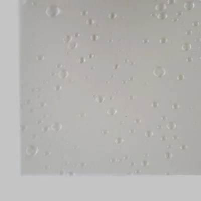 Verre synthétique à motif goutte d'eau 1x0.5m Ep 5mm