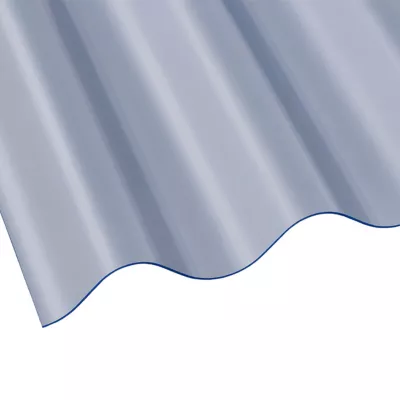 Plaque polyester Eco petites ondes translucide - 300 x 92 cm (vendue à la plaque)