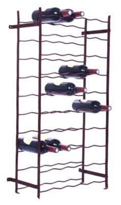Casier simple 50 bouteilles en métal coloris bordeaux