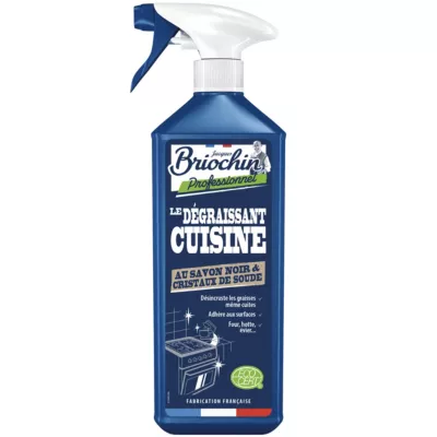 Dégraissant cuisine au savon noir et cristaux de soude Ecocert 750ml Briochin professionnel