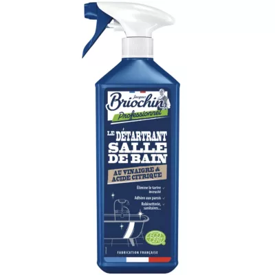 Détartrant salle de bain au vinaigre et acide citrique Ecocert 750ml Briochin professionnel