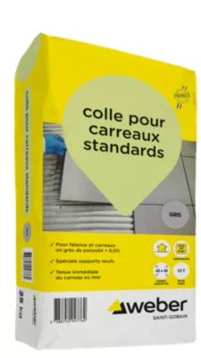 Colle pour carreaux standards gris Weber 25kg