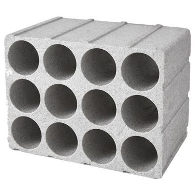 Casier 12 bouteilles en polystyrène gris H. 30 x L. 49 x P. 36 cm