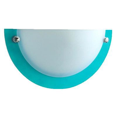 Applique murale verre Patty blanc/turquoise