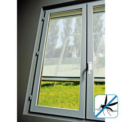 Moustiquaire de fenêtre en PVC blanc 125 x h.150 cm