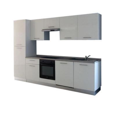 Cuisine complète vitrocéramique laquée blanc All In 2+