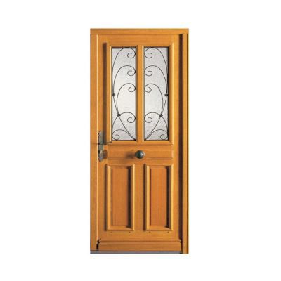 Porte d'entrée bois exotique Lorris 90 x h.215 cm poussant gauche